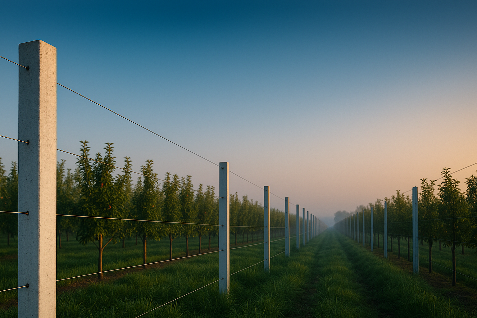 İntensiv bağ üçün beton dirəklər (pasinka) — beton direk / beton direkler